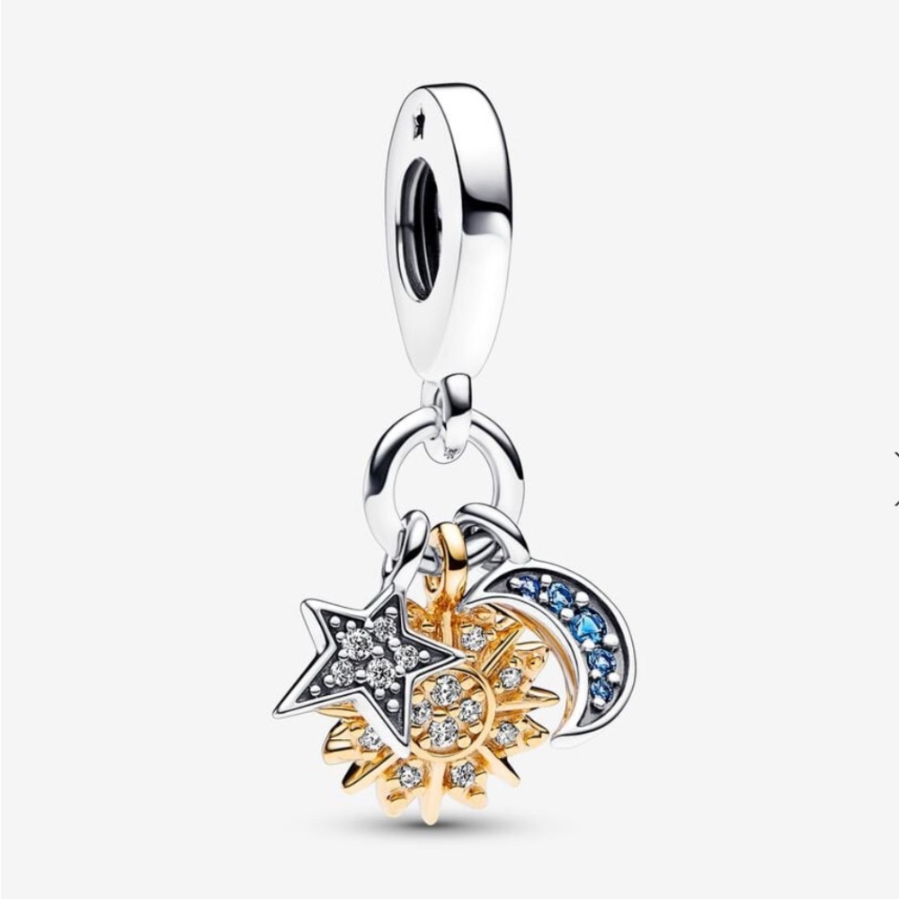 Pandora Two-tone Celestial Triple Dangle Charm